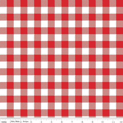 Peace on Earth Checks C13455 White - Riley Blake Designs - Christmas Check Checkered - Quilting Cotton Fabric