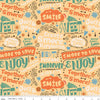 SALE Camp S'mores Text C13621 Sunset - Riley Blake Designs - Hershey Camping Words Icons - Quilting Cotton Fabric