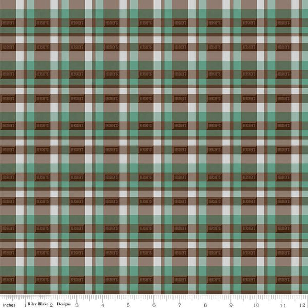 Camp S'mores Plaid C13624 Green - Riley Blake Designs - Hershey Hershey's Camping - Quilting Cotton Fabric