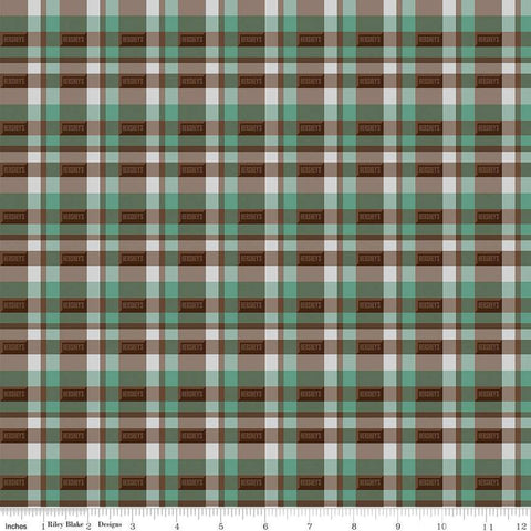 Camp S'mores Plaid C13624 Green - Riley Blake Designs - Hershey Hershey's Camping - Quilting Cotton Fabric