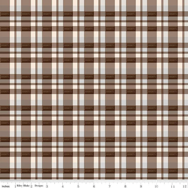 Camp S'mores Plaid C13624 Marshmallow by Riley Blake - Hershey Hershey's Camping - Quilting Cotton Fabric