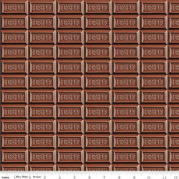 Camp S'mores Hershey's Bars C13626 by Riley Blake - Hershey Camping Chocolate - Quilting Cotton Fabric