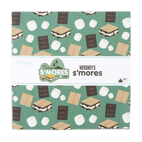 Camp S'mores Layer Cake 10" Stacker Bundle - Riley Blake Designs - 42 piece Precut Pre cut - Camping Hershey - Quilting Cotton Fabric