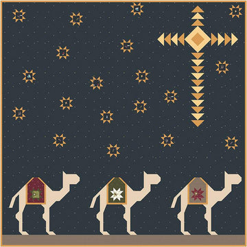 Follow the Star Quilt PATTERN P177 - Bee Sew Inspired - Riley Blake Design - INSTRUCTIONS Only - Christmas Pieced Stars Camels