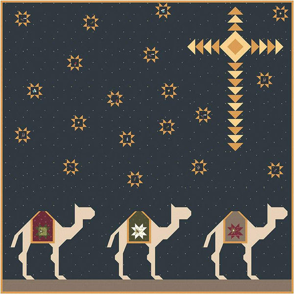 Follow the Star Quilt PATTERN P177 by Bee Sew Inspired - Riley Blake Design - INSTRUCTIONS Only - Christmas Pieced Stars Camels