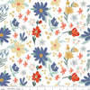 16" End of Bolt - Farmhouse Summer Main C13630 Off White - Riley Blake Designs - Floral Flowers - Quilting Cotton Fabric