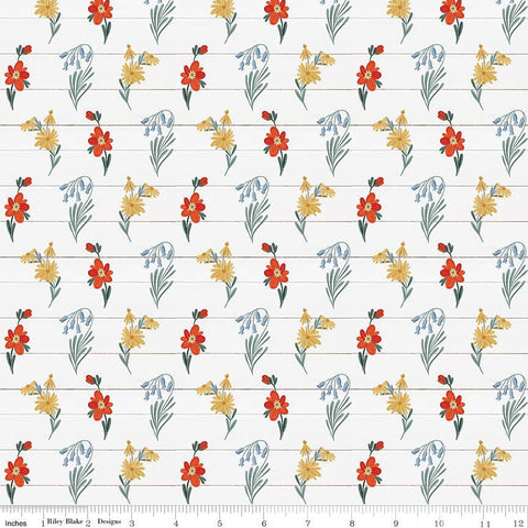 Farmhouse Summer Wildflowers C13631 Off White by Riley Blake Designs - Floral Flowers - Quilting Cotton Fabric