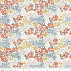 Fat Quarter End of Bolt - Farmhouse Summer Floral C13632 Off White - Riley Blake Designs - Flower Flowers - Quilting Cotton Fabric