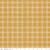 28" End of Bolt - Farmhouse Summer Plaid C13634 Gold by Riley Blake Designs - Off White Lines - Quilting Cotton Fabric