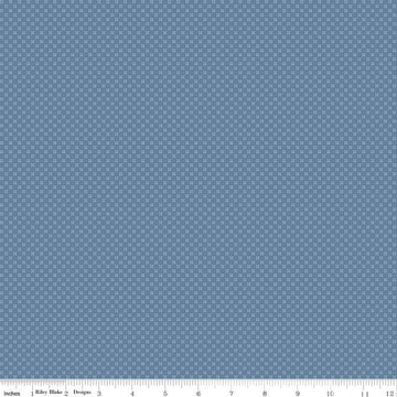 Farmhouse Summer Dots C13635 Denim - Riley Blake Designs - Dotted - Quilting Cotton Fabric