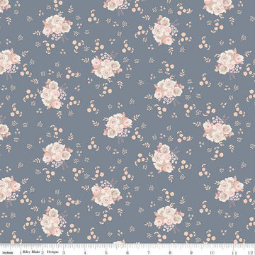 SALE In the Afterglow Bouquet C13372 Stone - Riley Blake Designs - Floral Flowers - Quilting Cotton Fabric