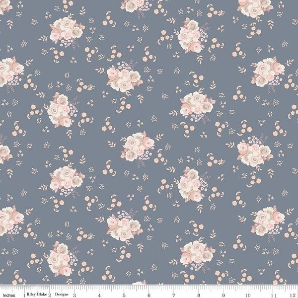 SALE In the Afterglow Bouquet C13372 Stone by Riley Blake Designs - Floral Flowers - Quilting Cotton Fabric