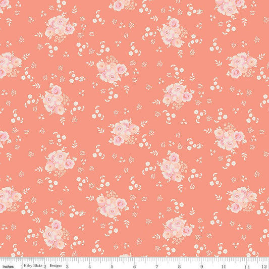 SALE In the Afterglow Bouquet C13372 Shell - Riley Blake Designs - Floral Flowers - Quilting Cotton Fabric