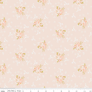 31" End of Bolt - In the Afterglow Bouquet C13372 Blush - Riley Blake Designs - Floral Flowers - Quilting Cotton Fabric