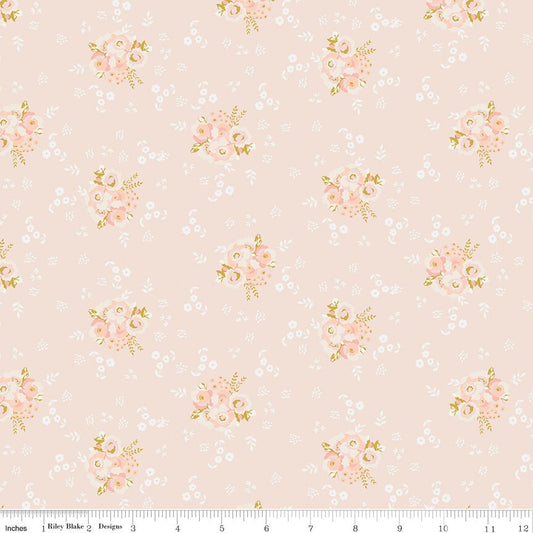 31" End of Bolt - In the Afterglow Bouquet C13372 Blush - Riley Blake Designs - Floral Flowers - Quilting Cotton Fabric