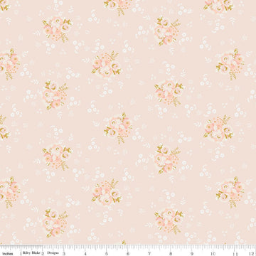 Fat Quarter End of Bolt - In the Afterglow Bouquet C13372 Blush - Riley Blake Designs - Floral Flowers - Quilting Cotton Fabric
