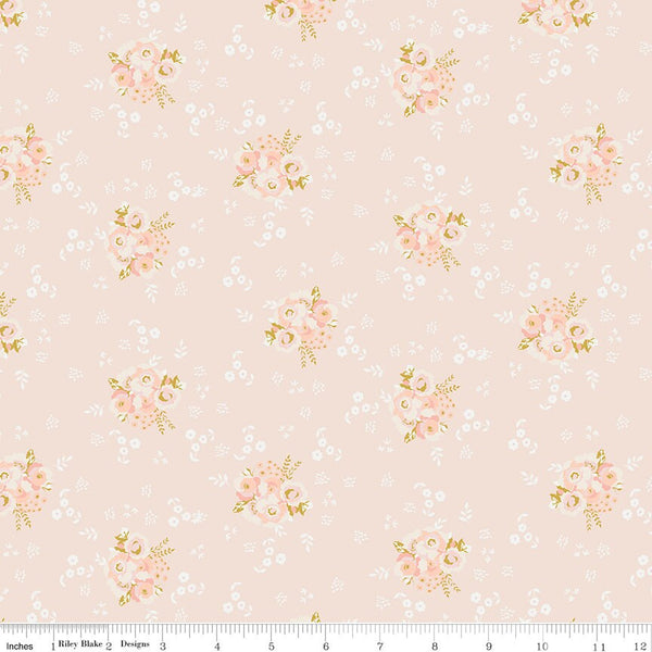 In the Afterglow Bouquet C13372 Blush - Riley Blake Designs - Floral Flowers - Quilting Cotton Fabric