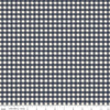Fat Quarter End of Bolt - SALE In the Afterglow PRINTED Gingham C13373 Midnight - Riley Blake - 1/4" Cream/Midnight Checks - Quilting Cotton