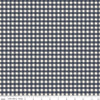 14" End of Bolt - SALE In the Afterglow PRINTED Gingham C13373 Midnight - Riley Blake - 1/4" Cream/Midnight Check Checks- Quilting Cotton
