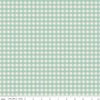 In the Afterglow PRINTED Gingham C13373 Mint - Riley Blake Designs - 1/4" Cream/Green Check Checks- Quilting Cotton Fabric