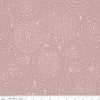 CLEARANCE In the Afterglow Spiral C13374 Dusty Rose - Riley Blake Designs - Concentric Circles Dots - Quilting Cotton Fabric