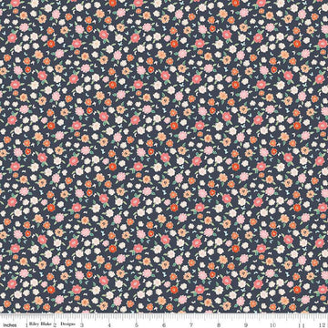SALE In the Afterglow Flowerbed C13376 Midnight - Riley Blake Designs - Floral Flowers - Quilting Cotton Fabric