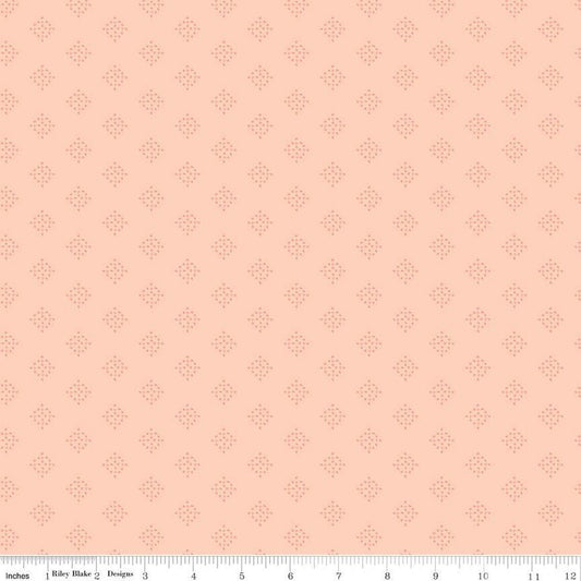 SALE In the Afterglow Criss-Cross C13377 Apricot - Riley Blake Designs - Geometric - Quilting Cotton Fabric
