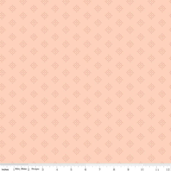 SALE In the Afterglow Criss-Cross C13377 Apricot - Riley Blake Designs - Geometric - Quilting Cotton Fabric