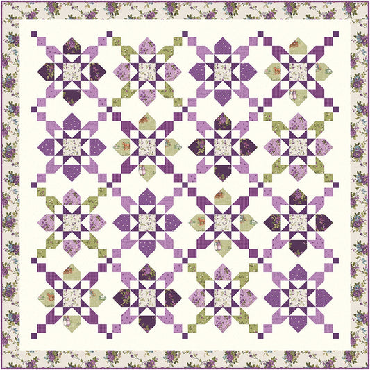Jubilant Quilt PATTERN P180 - Wendy Sheppard - Riley Blake Designs - INSTRUCTIONS Only - Pieced Star Blocks