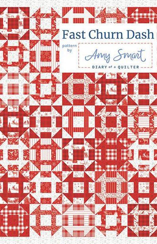 Fast Churn Dash Quilt PATTERN P123 - Amy Smart - Riley Blake Designs - INSTRUCTIONS Only - Piecing Fat Quarter Friendly