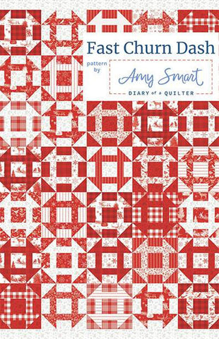 Fast Churn Dash Quilt PATTERN P123 by Amy Smart - Riley Blake Designs - INSTRUCTIONS Only - Piecing Fat Quarter Friendly