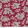 Fat Quarter End of Bolt - DEAL Heartfelt Floral C13491 Ruby - Riley Blake Designs - Flowers - Quilting Cotton Fabric