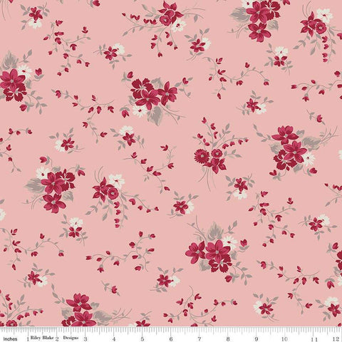 Heartfelt Trellis C13492 Rose - Riley Blake Designs - Floral Flowers - Quilting Cotton Fabric