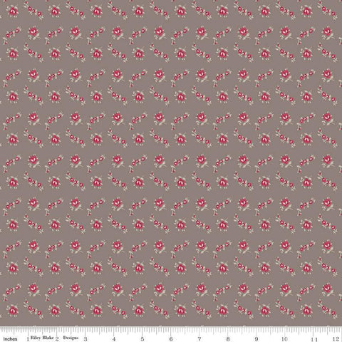 Heartfelt Blossoms C13493 Taupe - Riley Blake Designs - Floral Flowers - Quilting Cotton Fabric