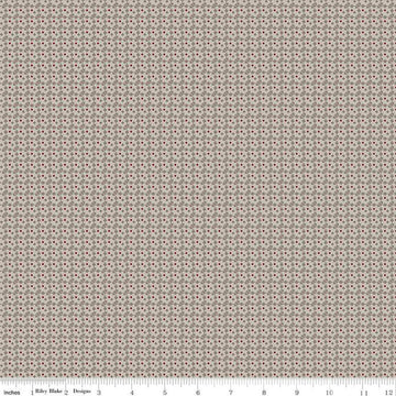 SALE Heartfelt Geo Floral C13495 Light Taupe - Riley Blake Designs - Geometric Floral Flowers - Quilting Cotton Fabric