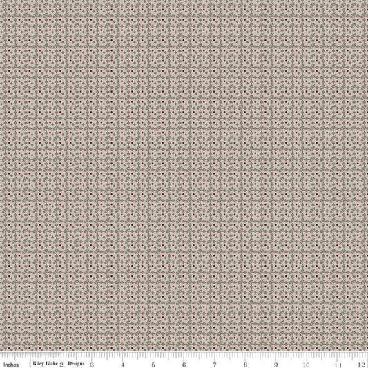 SALE Heartfelt Geo Floral C13495 Light Taupe - Riley Blake Designs - Geometric Floral Flowers - Quilting Cotton Fabric