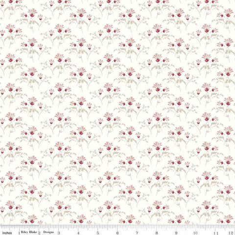 SALE Heartfelt Flower Buds C13496 Cream - Riley Blake Designs - Floral - Quilting Cotton Fabric