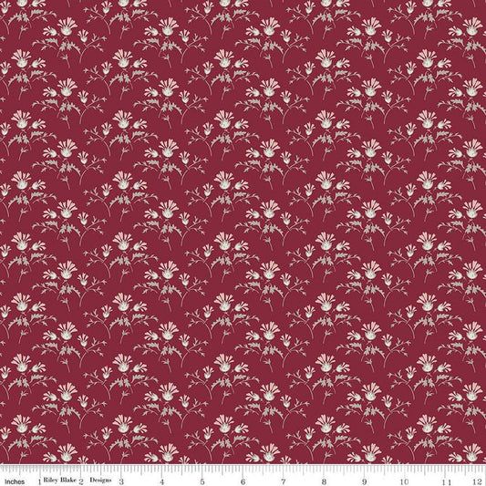 SALE Heartfelt Flower Buds C13496 Ru- - Riley Blake Designs - Floral - Quilting Cotton Fabric