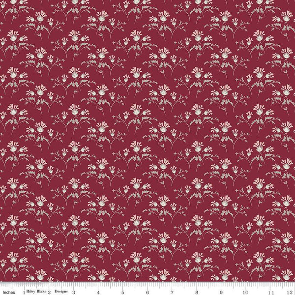 Heartfelt Flower Buds C13496 Ruby - Riley Blake Designs - Floral - Quilting Cotton Fabric