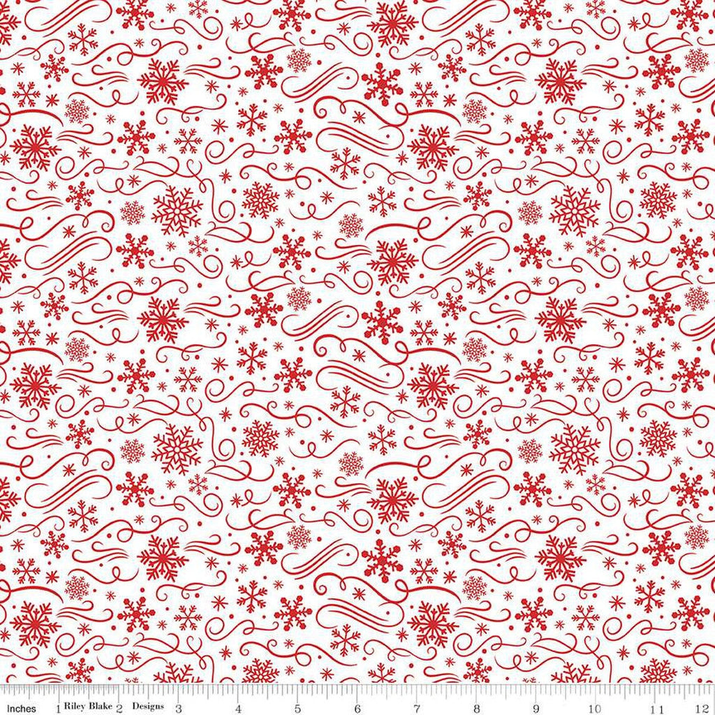 The Magic of Christmas Snowflakes C13644 White - Riley Blake Designs - Quilting Cotton Fabric