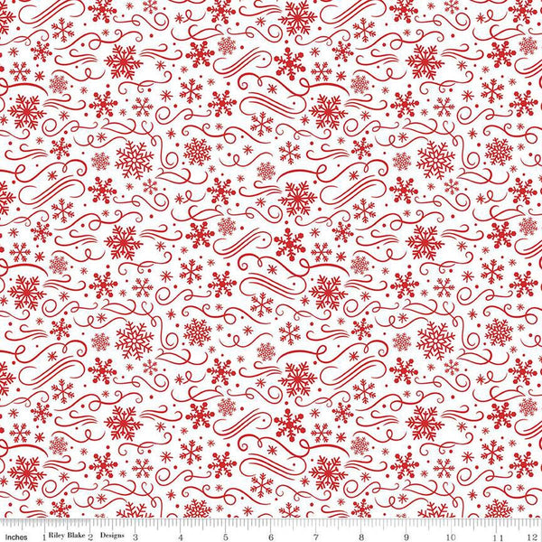 The Magic of Christmas Snowflakes C13644 White - Riley Blake Designs - Quilting Cotton Fabric