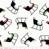 White as Snow Sleigh Toss C13556 White - Riley Blake Designs - Christmas Winter Sleighs - Quilting Cotton Fabric