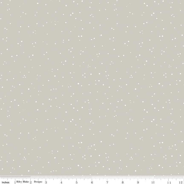 White as Snow A Light Snow C13558 Gray - Riley Blake Designs - Christmas White Snow - Quilting Cotton Fabric