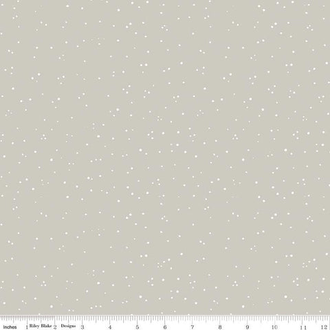 White as Snow A Light Snow C13558 Gray - Riley Blake Designs - Christmas White Snow - Quilting Cotton Fabric