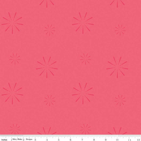 CLEARANCE Make Seam Ripper C13426 Tea Rose by Riley Blake Designs - Starbursts Tone-on-Tone - Quilting Cotton Fabric