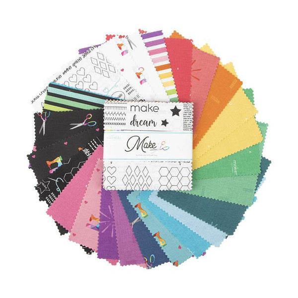 SALE Make Charm Pack 5" Stacker Bundle - Riley Blake Designs - 42 piece Precut Pre cut - Quilting Cotton Fabric