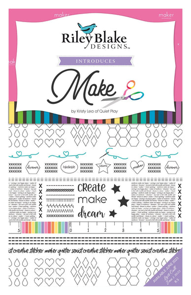 SALE Make Layer Cake 10" Stacker Bundle - Riley Blake Designs - 42 piece Precut Pre cut - Quilting Cotton Fabric