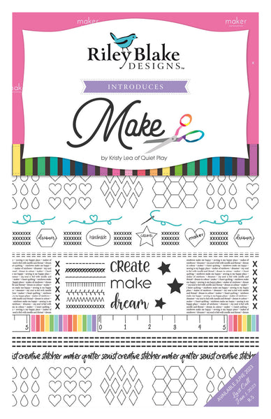 SALE Make Fat Quarter Bundle 25 pieces - Riley Blake Designs - Pre cut Precut - Quilting Cotton Fabric