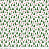 27" End of Bolt - SALE The Magic of Christmas Trees C13642 White - Riley Blake Designs - Pine Trees Snowflakes - Quilting Cotton Fabric