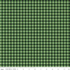 Fat Quarter End of Bolt - The Magic of Christmas Plaid C13646 Green - Riley Blake - 1/4" PRINTED Gingham Checks - Quilting Cotton Fabric